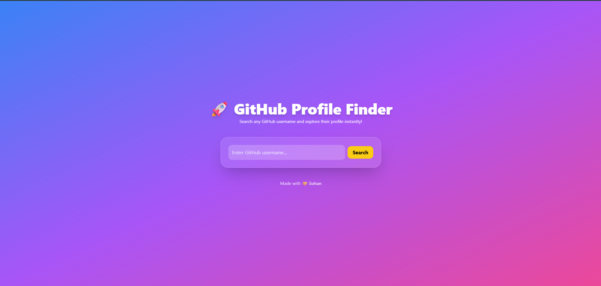 GitHub Profile Finder